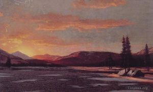 Artist William Bradford's Work - Winter Sunset seascape