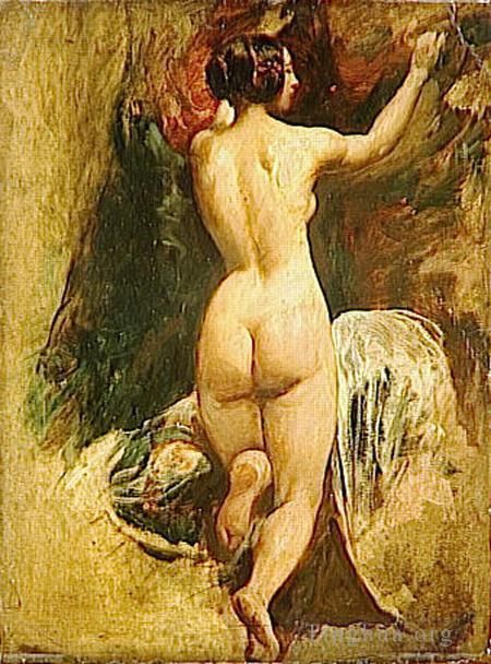 William Etty Oil Painting - Nude Woman from Behind