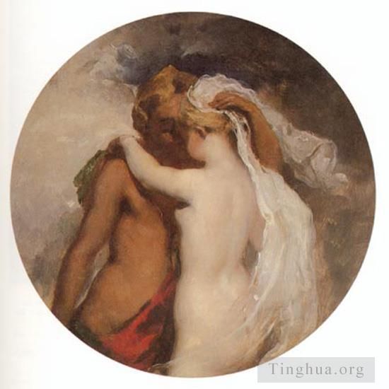 William Etty Oil Painting - Nymph and Satyr