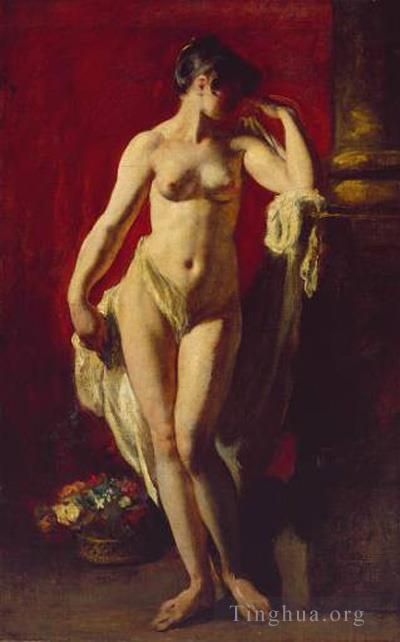 William Etty Oil Painting - Standing Female Nude