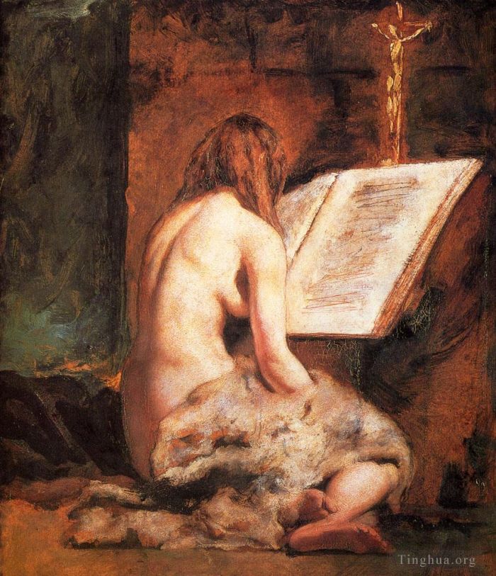 William Etty Oil Painting - The Penitent Magdalen