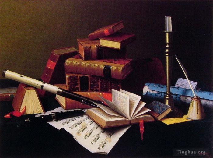 William Michael Harnet Oil Painting - Music and literature
