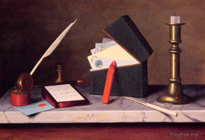 William Michael Harnet Oil Painting - Secretarys Table