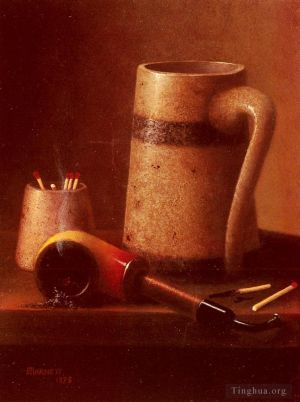 Artist William Michael Harnet's Work - Still Life Pipe And Mug