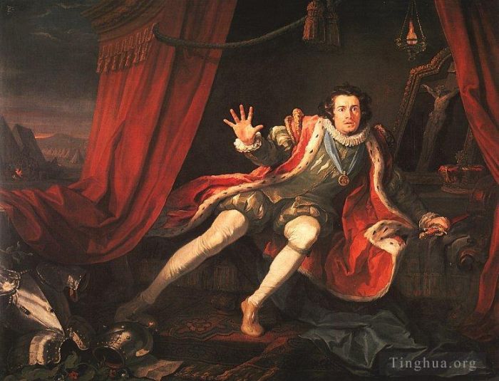 William Hogarth Oil Painting - David Garrick as Richard 3