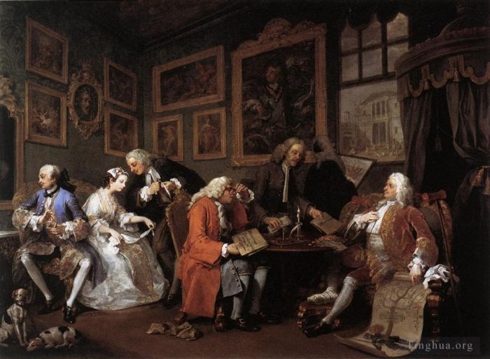 William Hogarth Oil Painting - Marriage a la Mode