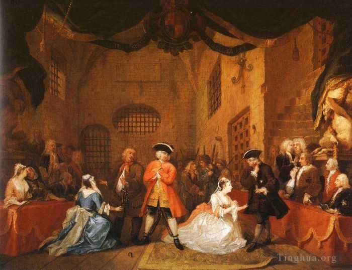 William Hogarth Oil Painting - The Beggars Opera 5