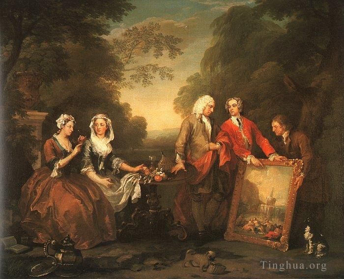 William Hogarth Oil Painting - The Fountaine Family