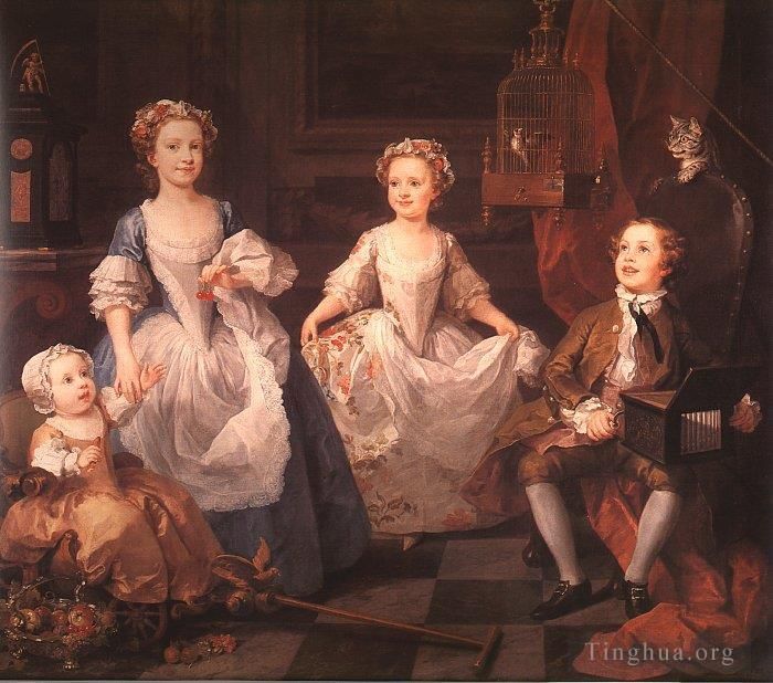William Hogarth Oil Painting - The Graham Children