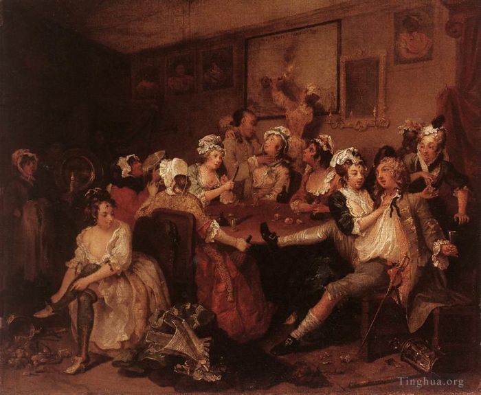 William Hogarth Oil Painting - The Orgy