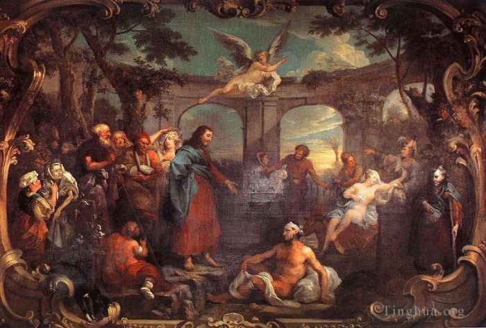 William Hogarth Oil Painting - The Pool of Bethesda