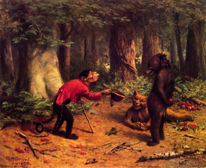 William Holbrook Beard Oil Painting - Begging for Apples