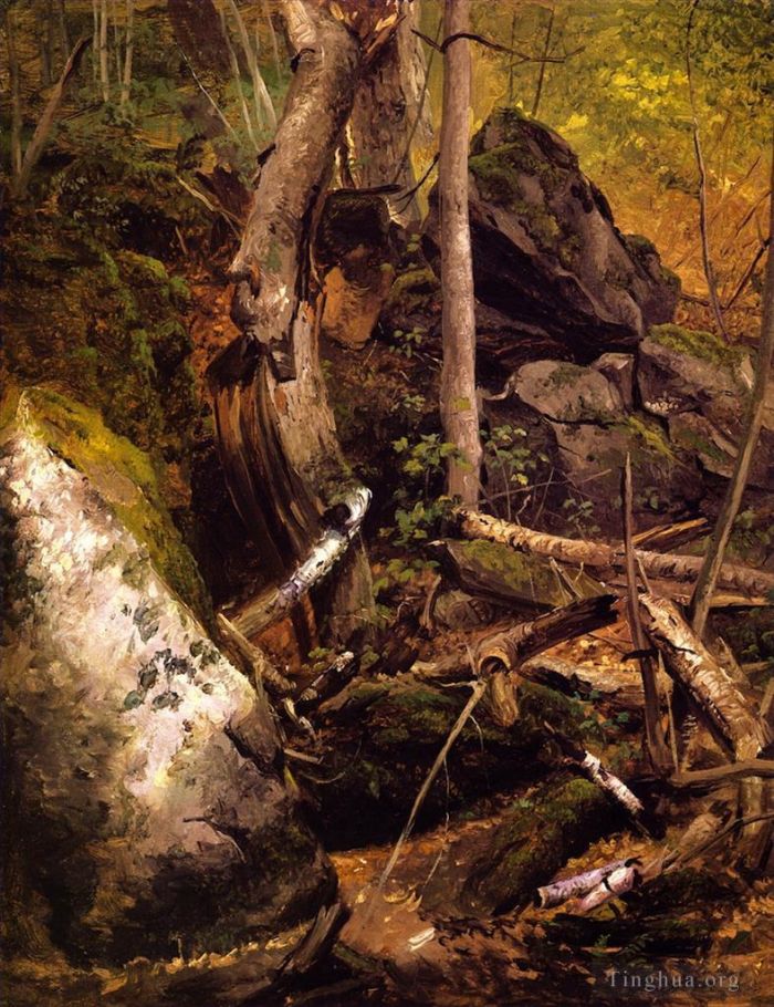 William Holbrook Beard Oil Painting - Forest Interior