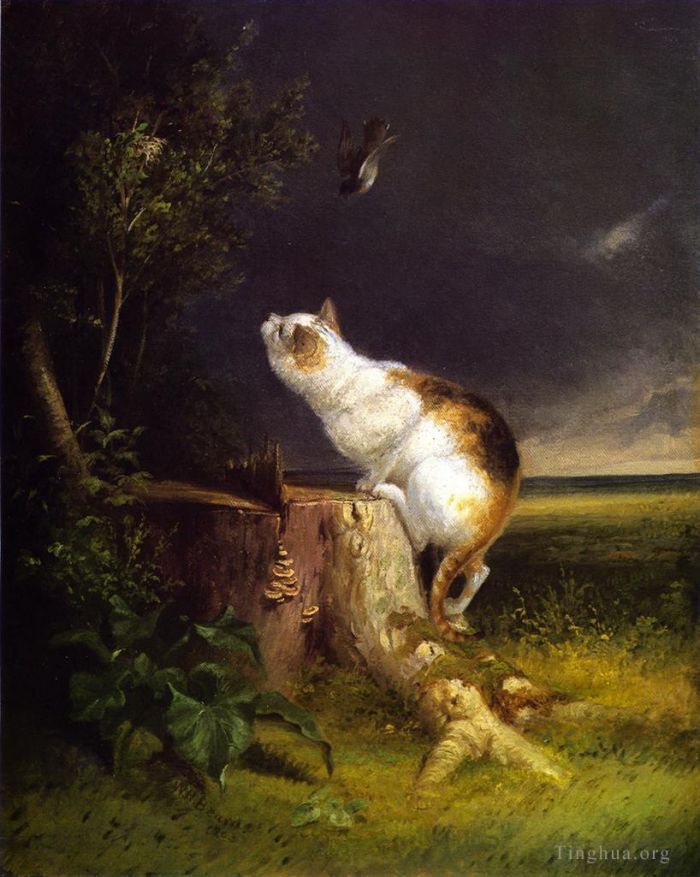 William Holbrook Beard Oil Painting - The Birdwatcher