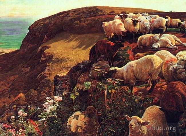 William Holman Hunt Oil Painting - On English Coasts