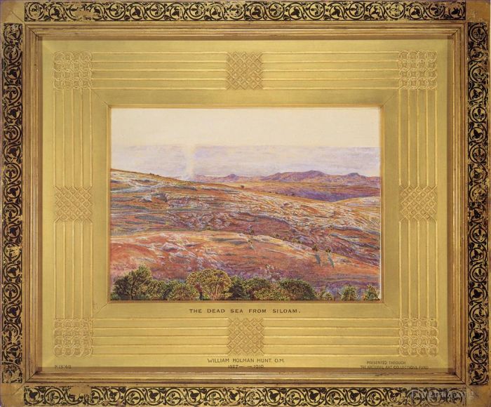 William Holman Hunt Oil Painting - The Dead Sea from Siloam