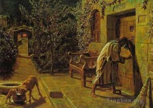 Artist William Holman Hunt's Work - The Importunate Neighbour