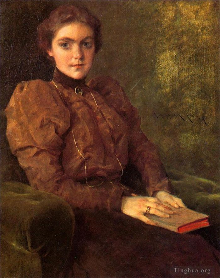 William Merritt Chase Oil Painting - A Lady in Brown