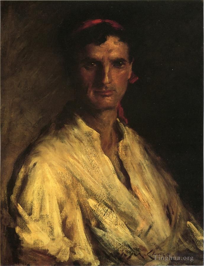 William Merritt Chase Oil Painting - A Young Roman