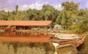 Artist William Merritt Chase's Work - Boat House Prospect Park
