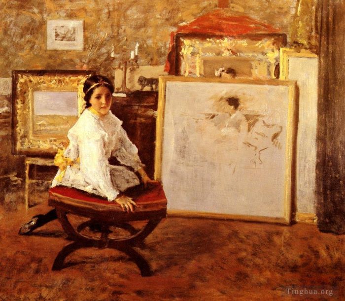 William Merritt Chase Oil Painting - Did You Speak To Me