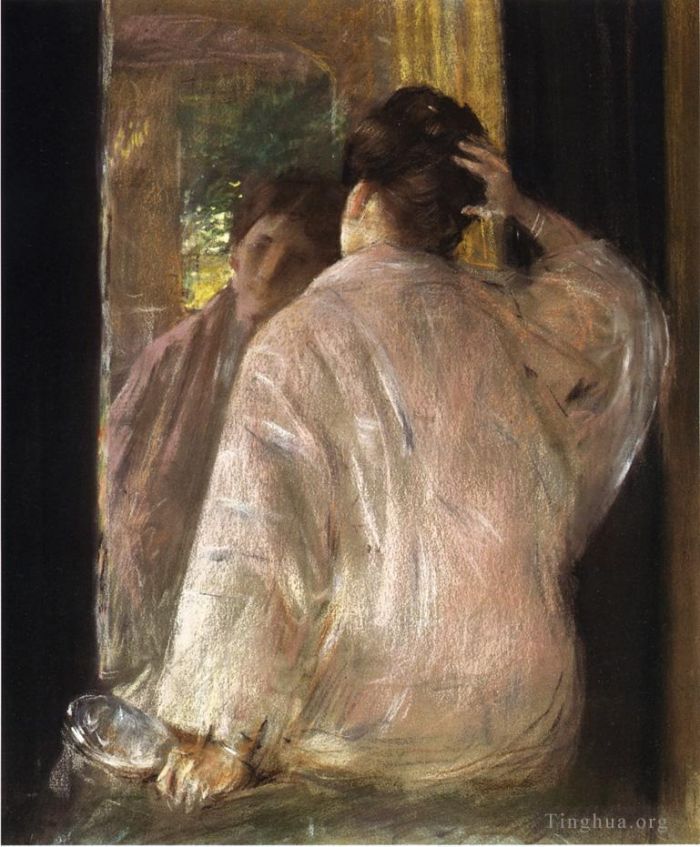 William Merritt Chase Oil Painting - Dorothy mirror