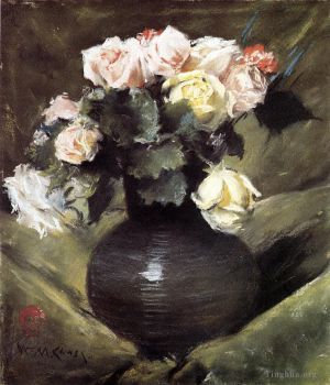 Artist William Merritt Chase's Work - Flowers aka Roses flower