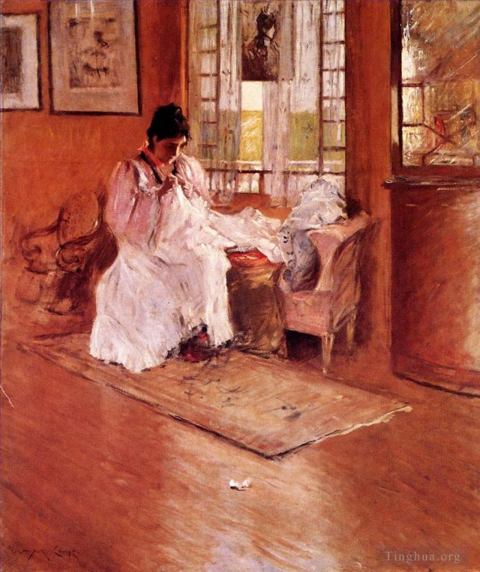 William Merritt Chase Oil Painting - For the Little One aka Hall at Shinnecock