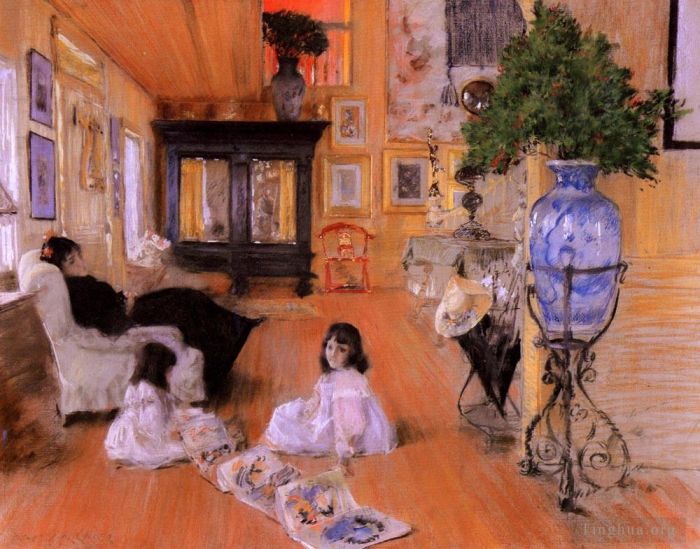 William Merritt Chase Oil Painting - Hall At Shinnecock