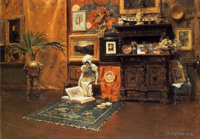 William Merritt Chase Oil Painting - In the Studio 1881