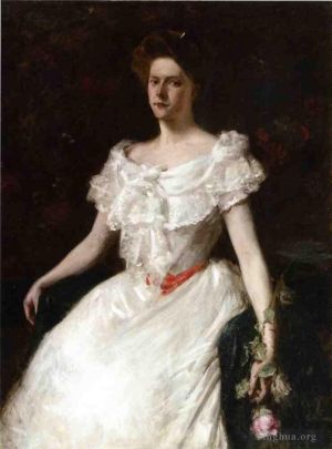 Artist William Merritt Chase's Work - Lady with a Rose