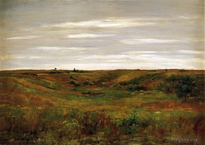 William Merritt Chase Oil Painting - Landscape A Shinnecock Vale