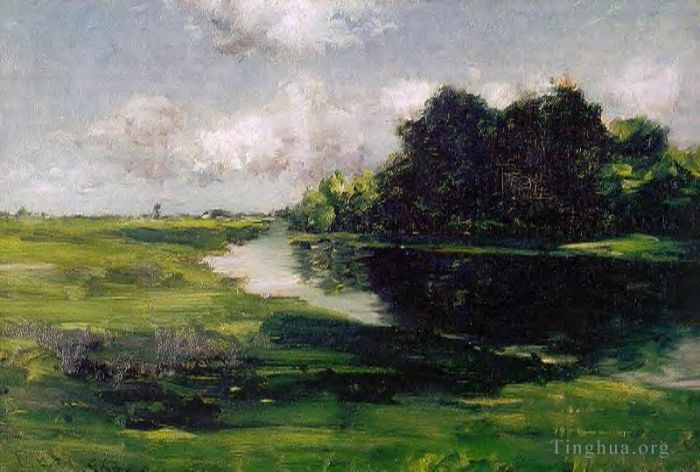 William Merritt Chase Oil Painting - Long Island Landscape after a Shower of Rain