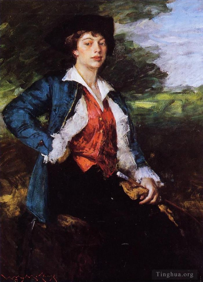 William Merritt Chase Oil Painting - Miss L aka Isabella Lathrop
