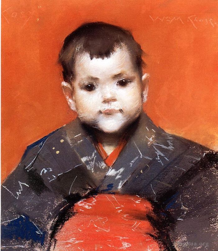 William Merritt Chase Oil Painting - My Baby aka Cosy