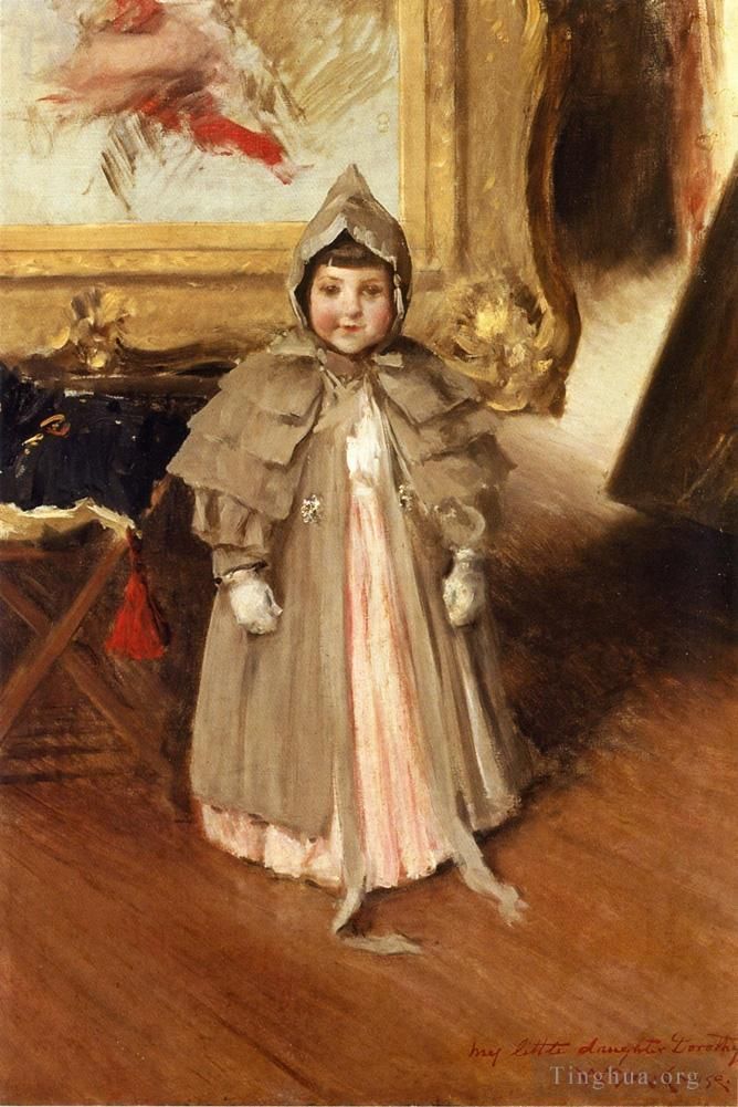 William Merritt Chase Oil Painting - My Little Daughter Dorothy