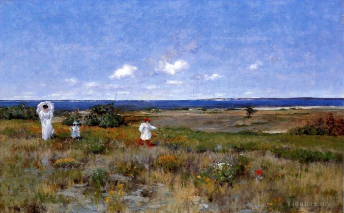 William Merritt Chase Oil Painting - Near the Beach Shinnecock