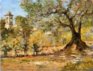 Artist William Merritt Chase's Work - Olive Trees Florence