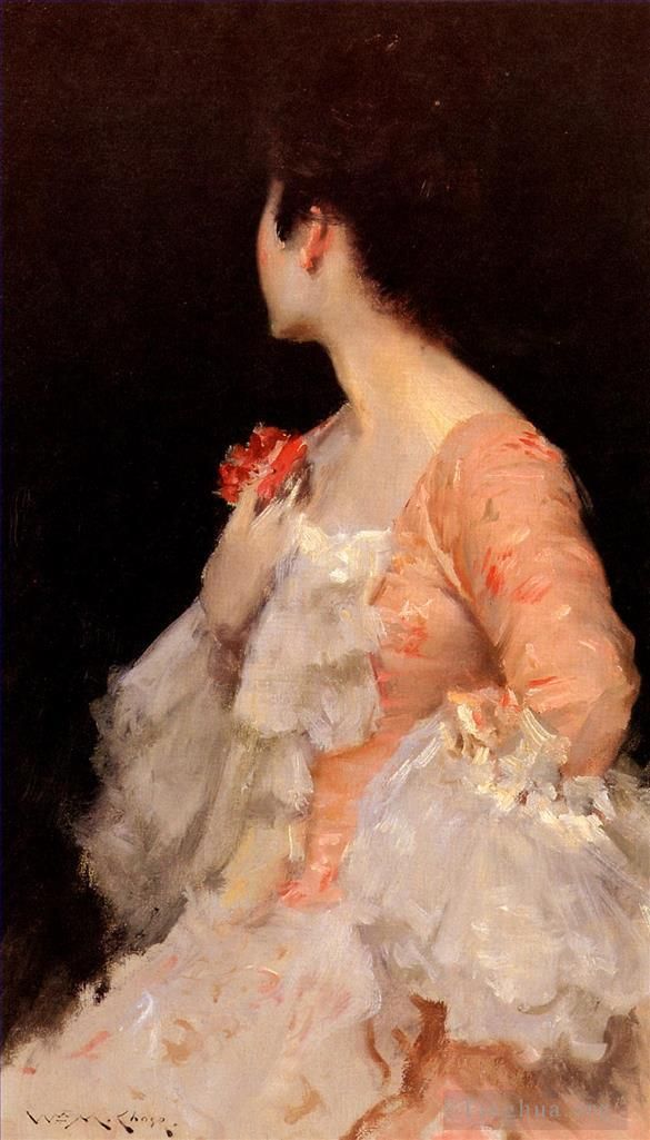 William Merritt Chase Oil Painting - Portrait Of A Lady