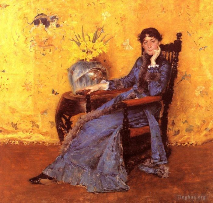 William Merritt Chase Oil Painting - Portrait of Miss Dora Wheeler