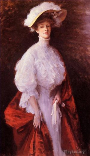 Artist William Merritt Chase's Work - Portrait of Miss Frances