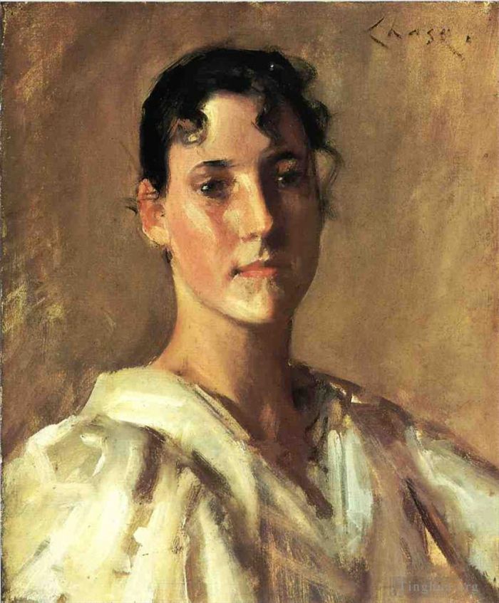 William Merritt Chase Oil Painting - Portrait of a Woman2