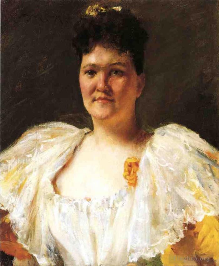William Merritt Chase Oil Painting - Portrait of a Woman