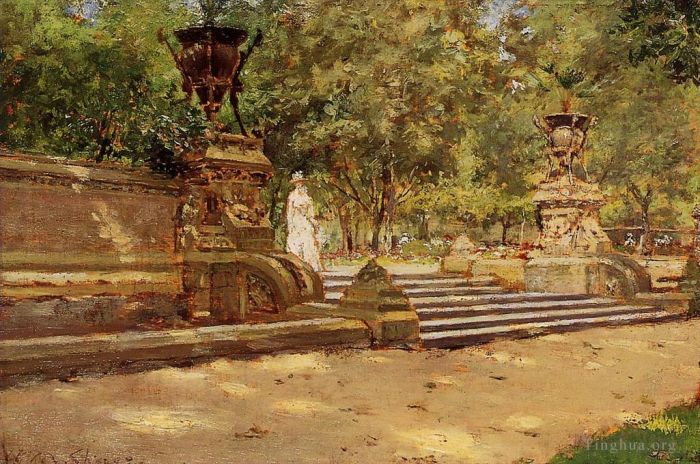 William Merritt Chase Oil Painting - Prospect Park Brooklyn