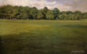 Artist William Merritt Chase's Work - Prospect Park aka Croquet Lawn Prospect Park