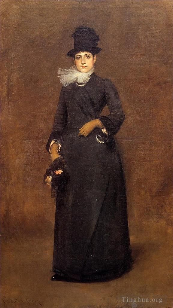 William Merritt Chase Oil Painting - Ready for a Walk Beatrice Clough Bachmann