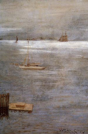 Artist William Merritt Chase's Work - Sailboat at Anchor