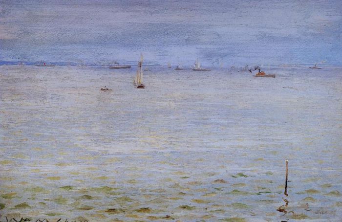 William Merritt Chase Oil Painting - Seascape 1888