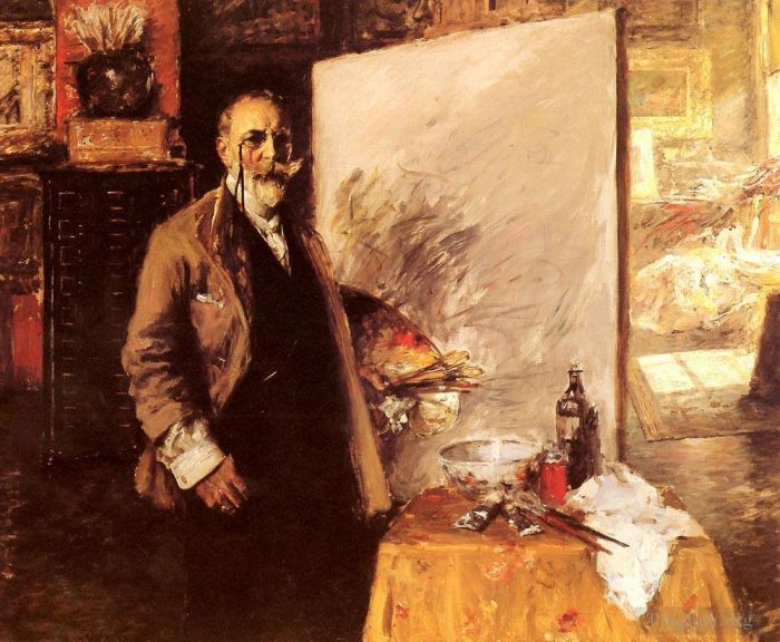 William Merritt Chase Oil Painting - Self Portrait