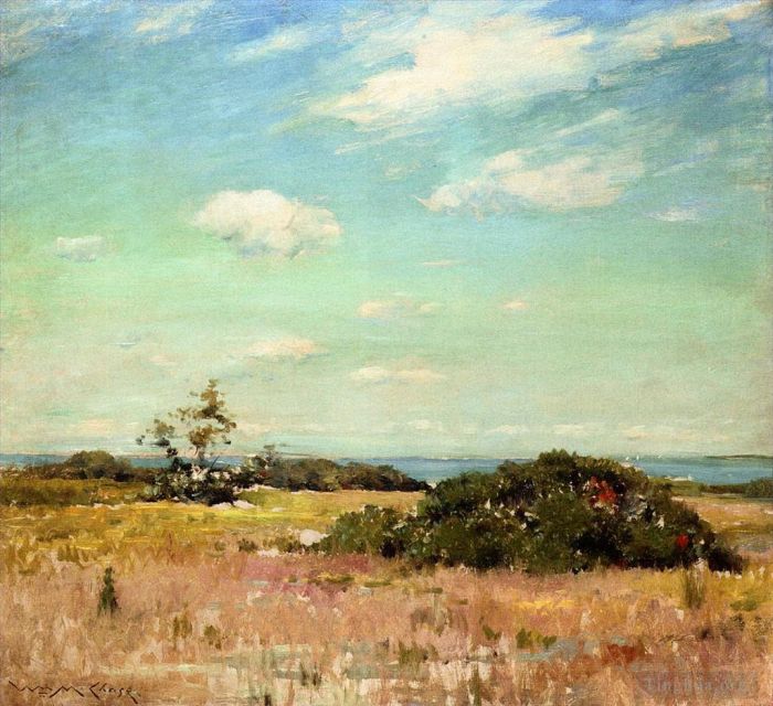 William Merritt Chase Oil Painting - Shinnecock Hills Long Island